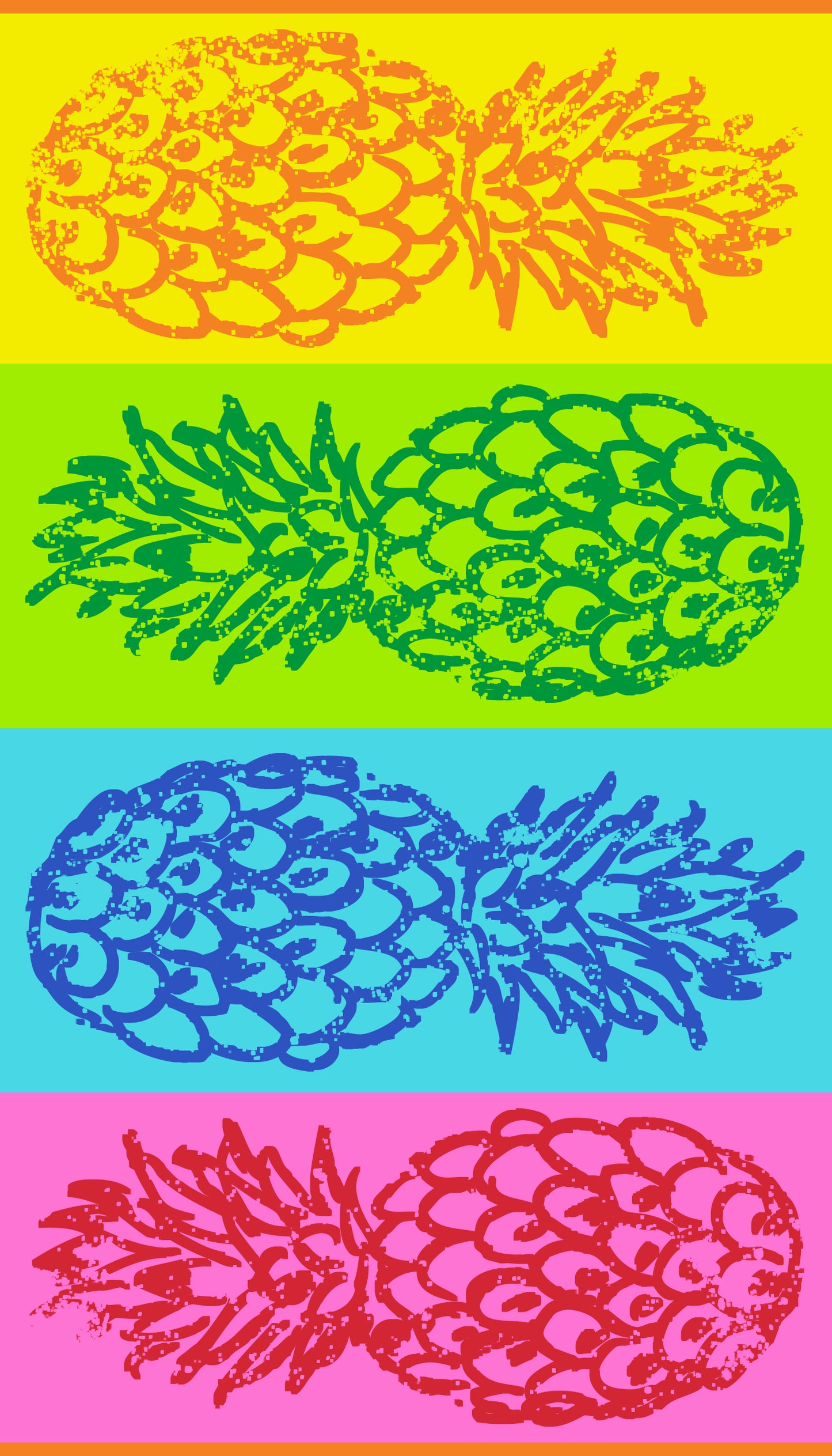 Strandtuch "Shiny Pineapple"