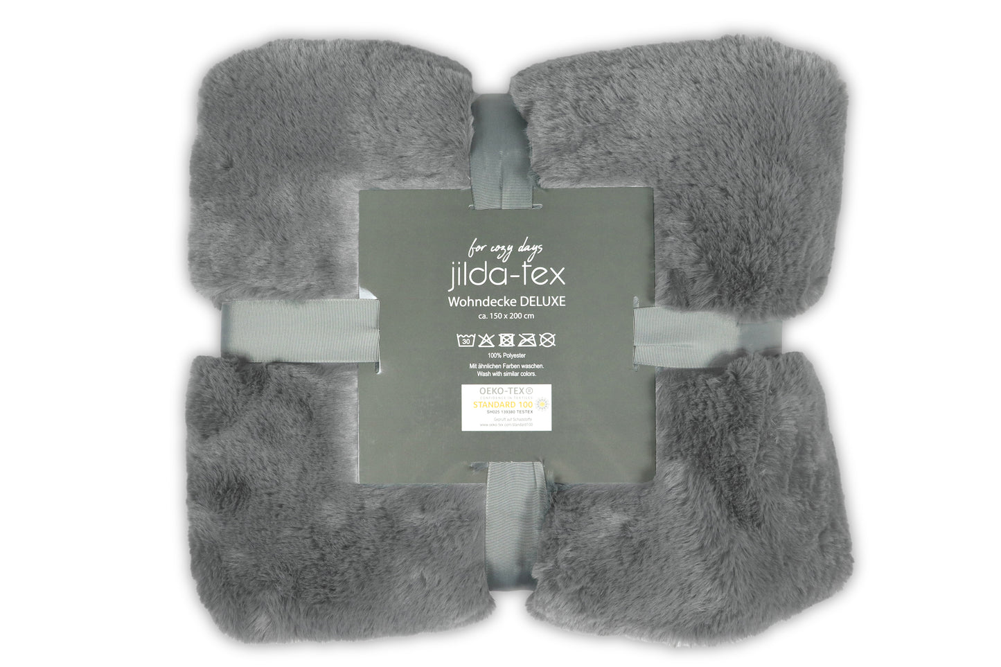 jilda-tex Wohn- Kuscheldecke Felloptik DELUXE