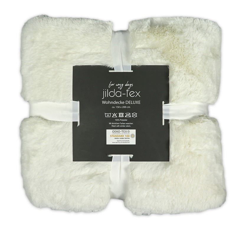jilda-tex Wohn- Kuscheldecke Felloptik DELUXE