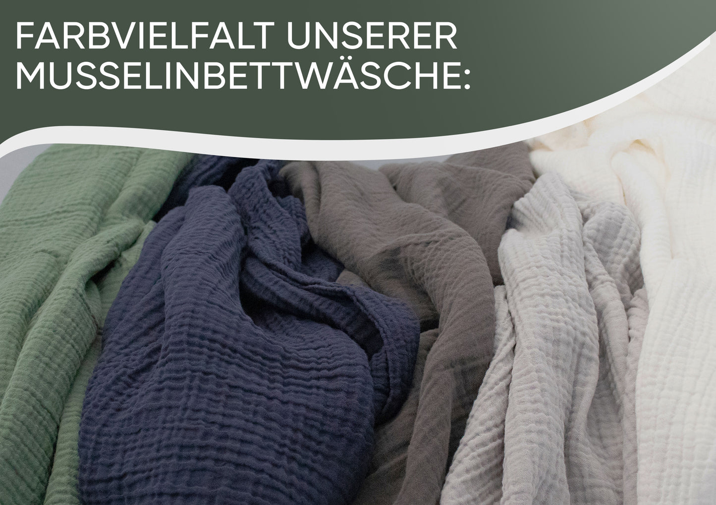 jilda-tex Bio-Bettwäsche Musselin Medina 100% Bio-Baumwolle Knitterlook Bügelfrei Uni Made in Green