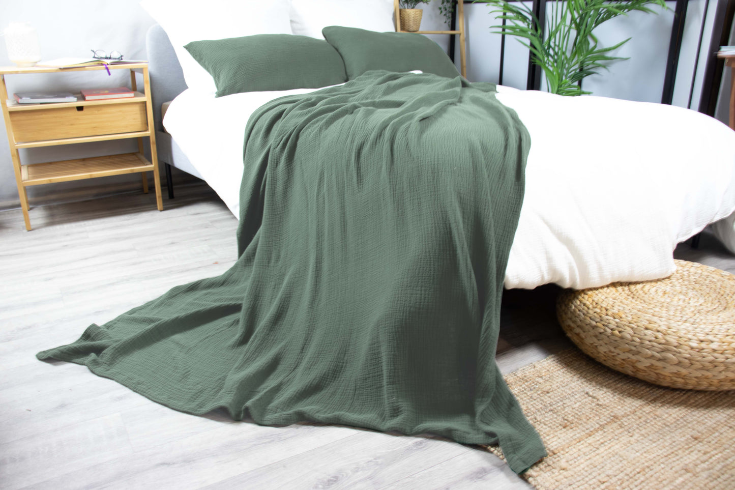 Musselin Wohndecke verschiedene Farben und Größen