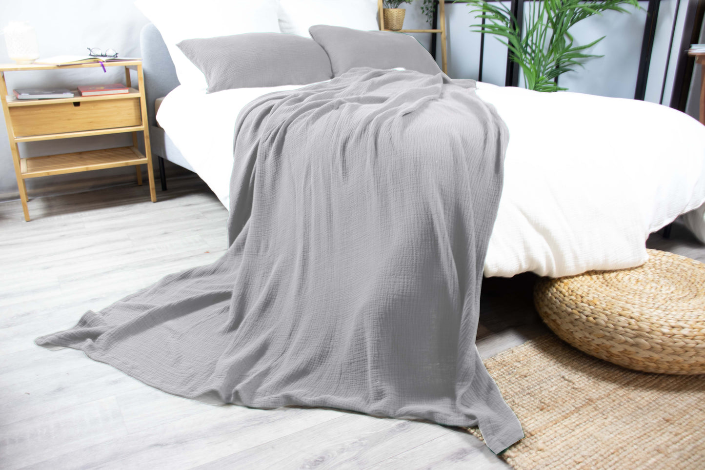 Musselin Wohndecke verschiedene Farben und Größen