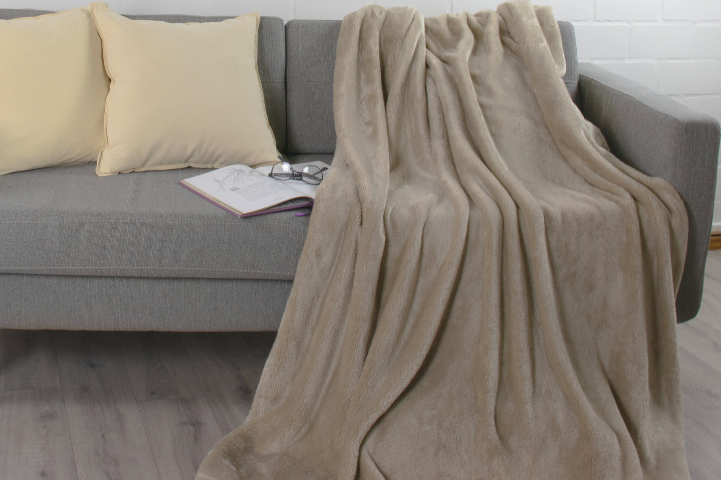 Wohndecke UNI beige