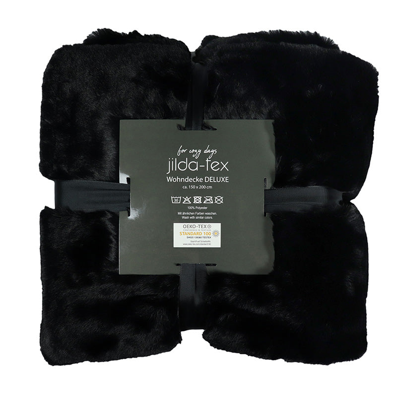 jilda-tex Wohn- Kuscheldecke Felloptik DELUXE