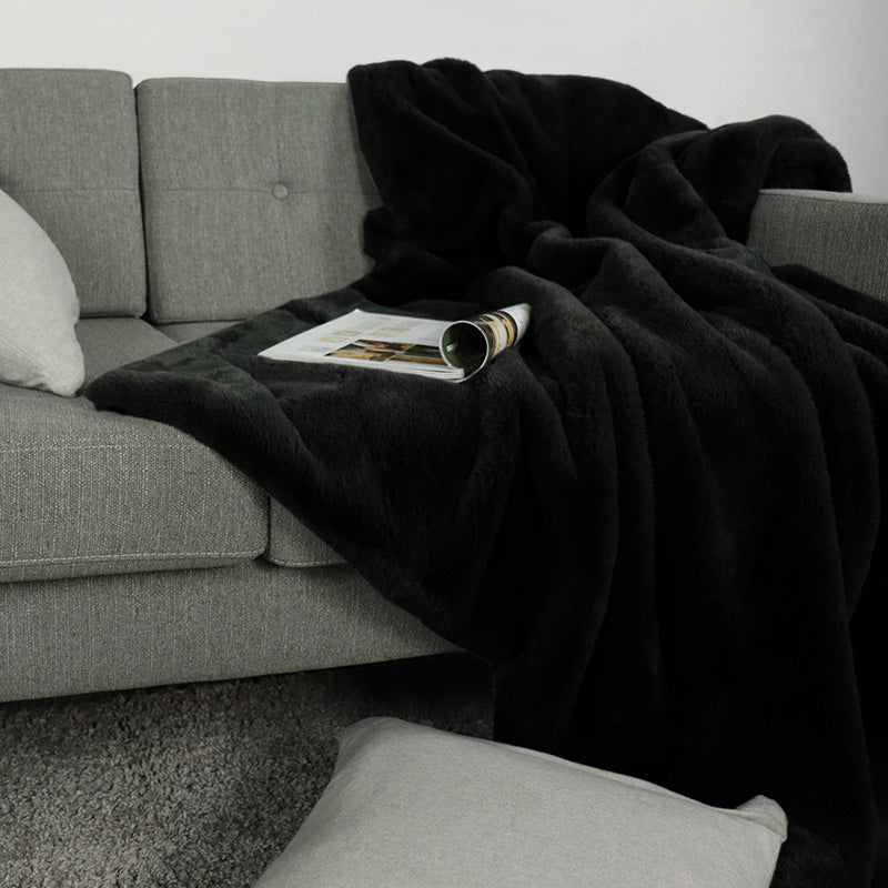 jilda-tex Wohn- Kuscheldecke Felloptik DELUXE