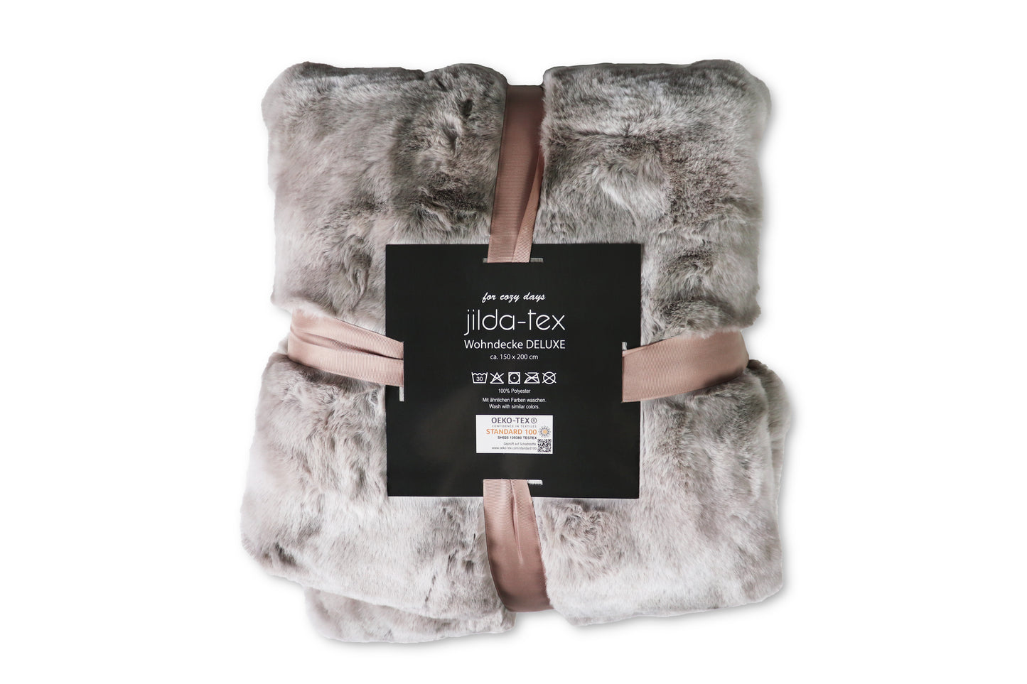 jilda-tex Wohn- Kuscheldecke Felloptik DELUXE