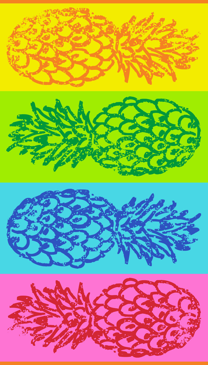 Strandtuch ""Shiny Pineapple""