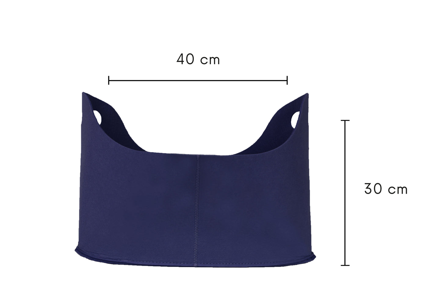 Filztasche Filou (oval) - Dunkelblau (23x40x30cm)