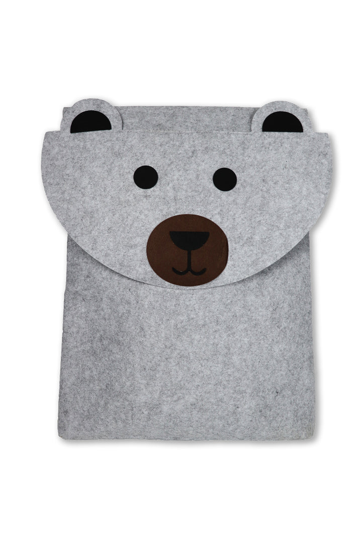 Filzkorb Filou Bär - Hellgrau (44x55x26cm)