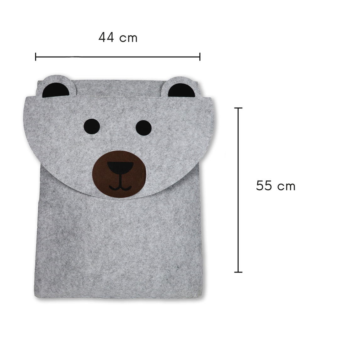 Filzkorb Filou Bär - Hellgrau (44x55x26cm)