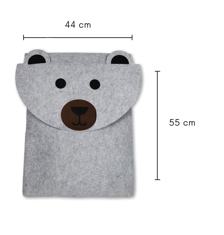 Filzkorb Filou Bär - Hellgrau (44x55x26cm)