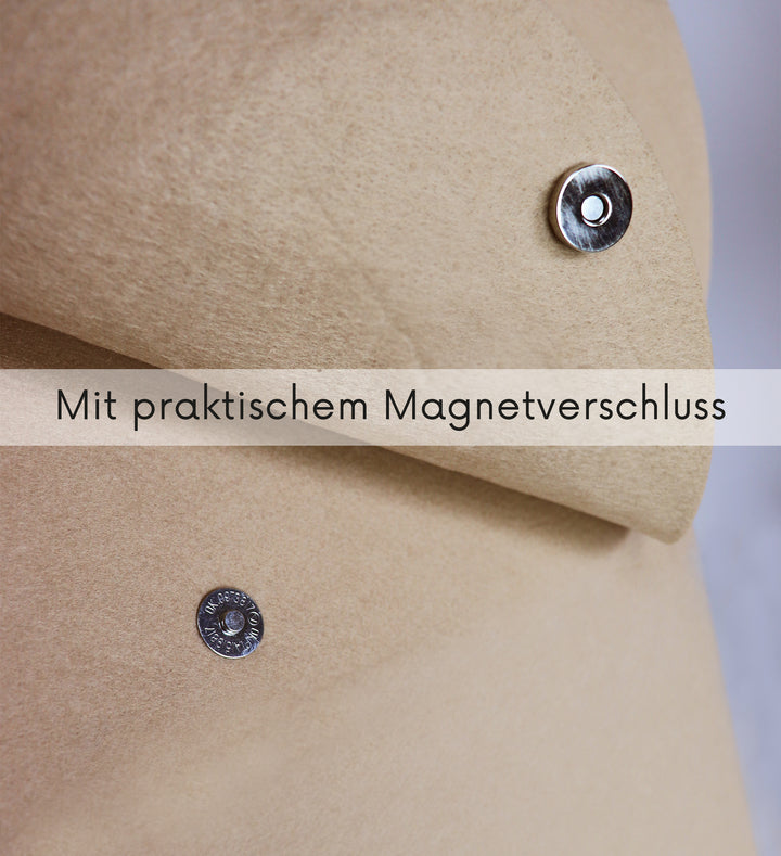 Filzkorb Filou Bär - Taupe (44x55x26cm)