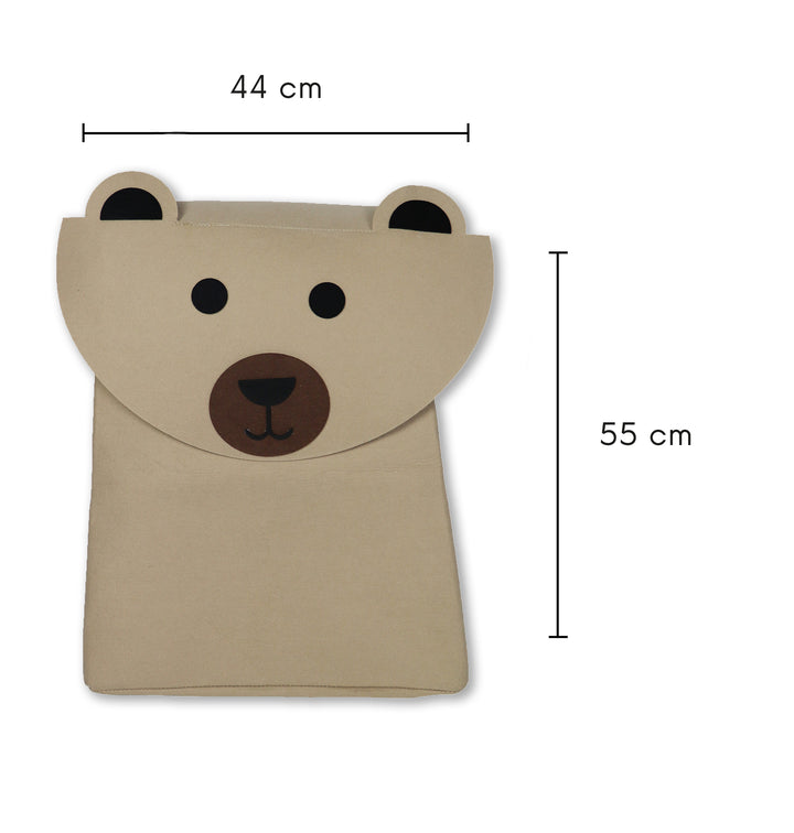 Filzkorb Filou Bär - Taupe (44x55x26cm)