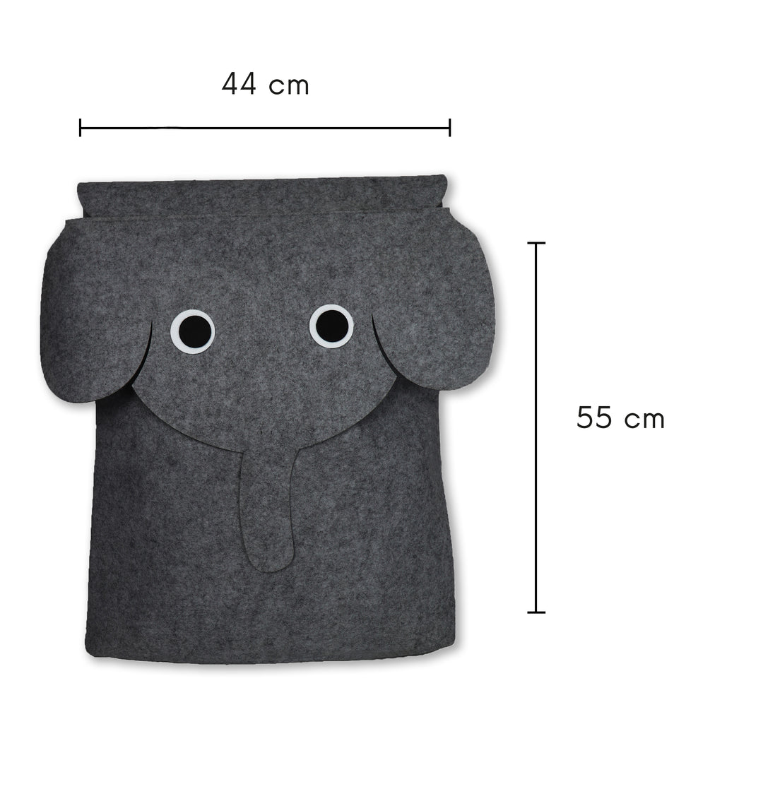 Filzkorb Filou Elefant - Dunkelgrau (44x55x26cm)