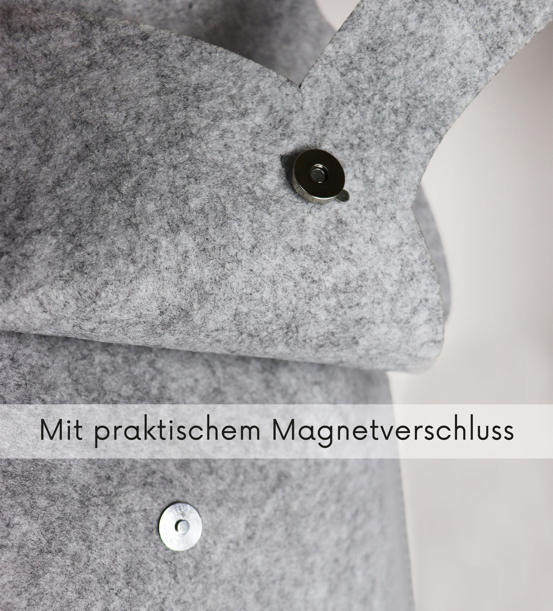 Filzkorb Filou Elefant - Hellgrau (44x55x26cm)