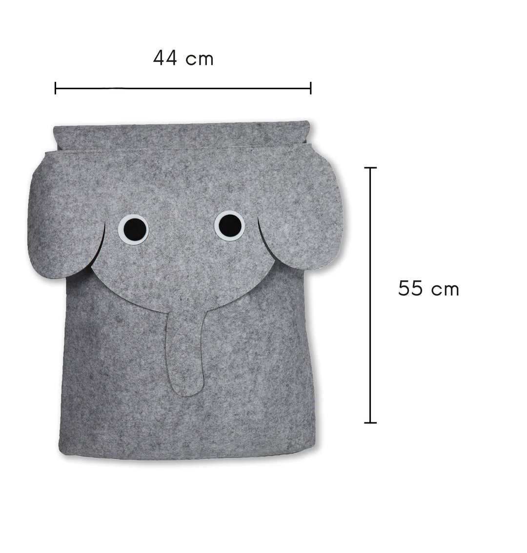 Filzkorb Filou Elefant - Hellgrau (44x55x26cm)