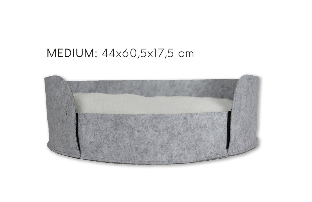 Haustierbett Filou medium - Hellgrau (44.x60.5x17.5cm)