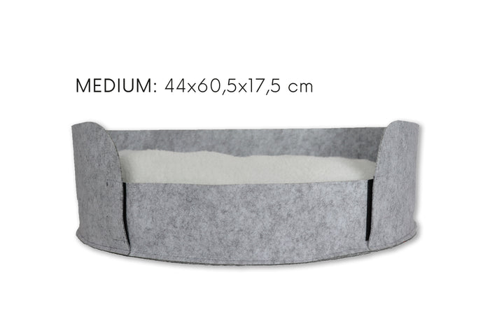 Haustierbett Filou medium - Hellgrau (44.x60.5x17.5cm)