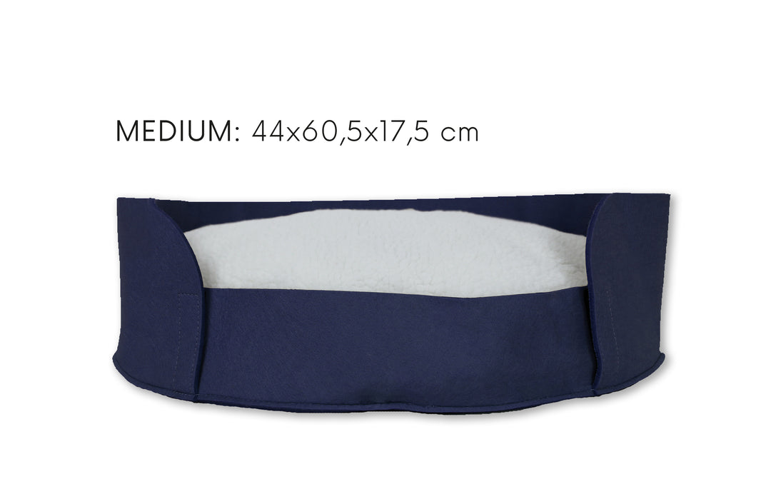 Haustierbett Filou medium - Dunkelblau (44.x60.5x17.5cm)