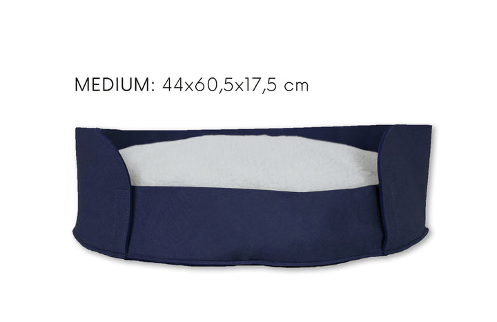 Haustierbett Filou medium - Dunkelblau (44.x60.5x17.5cm)