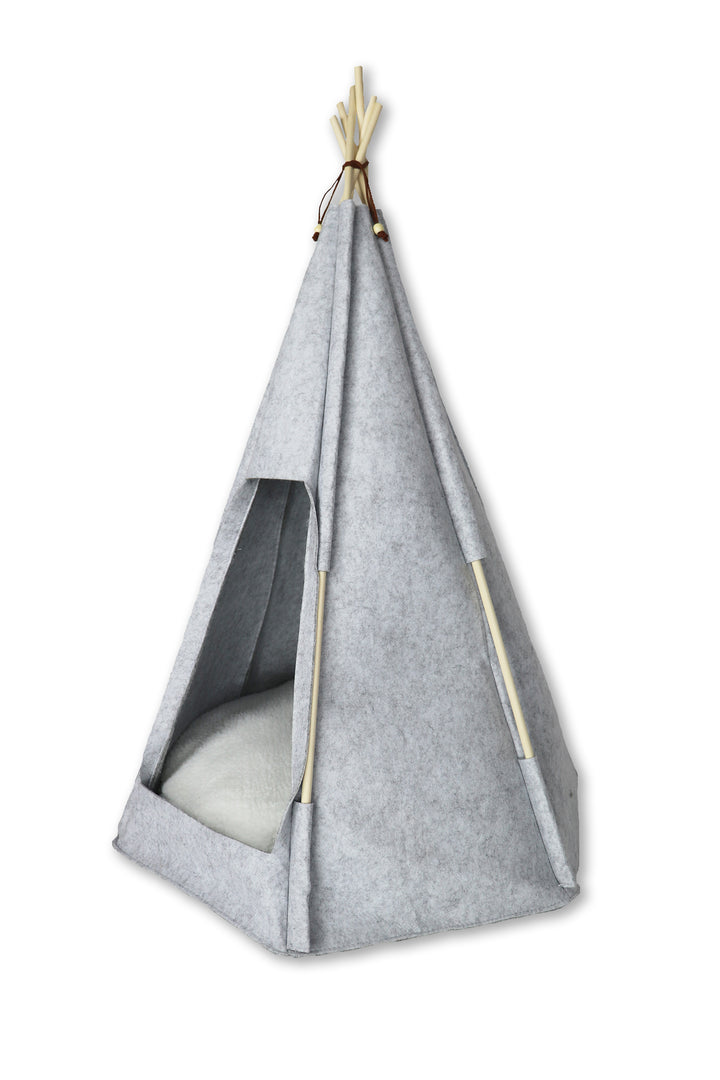 Haustier-Tipi Filou medium - Hellgrau (90x65x57cm)