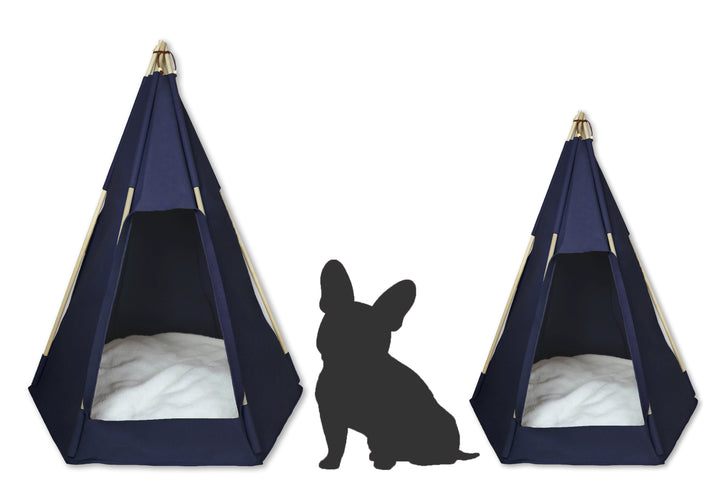 Haustier-Tipi Filou medium - Dunkelblau (90x65x57cm)