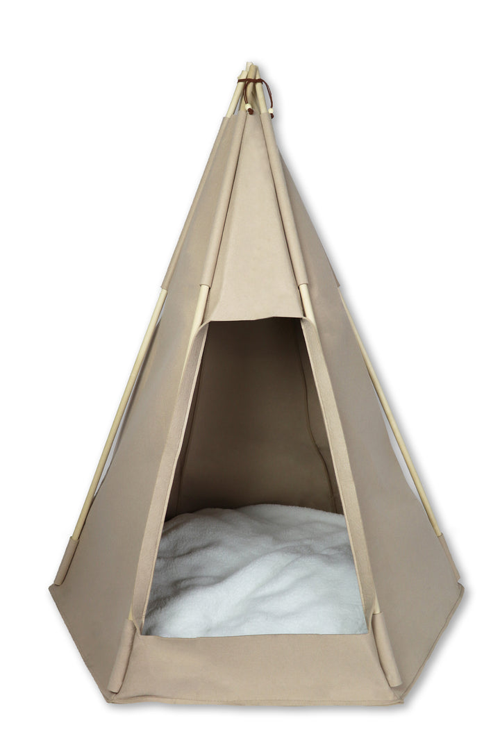 Haustier-Tipi  Filou large - Taupe (110x90x78cm)