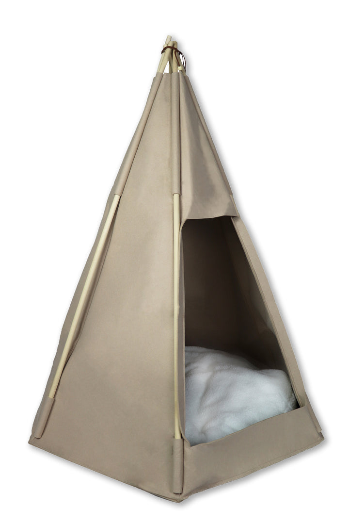 Haustier-Tipi  Filou large - Taupe (110x90x78cm)