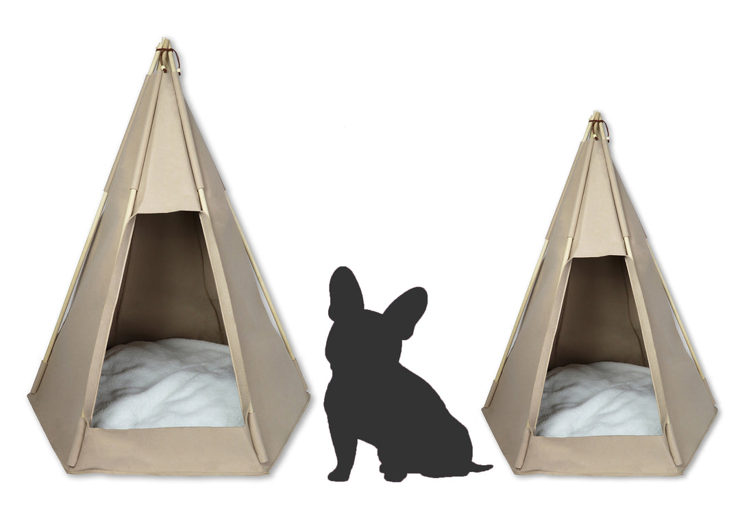 Haustier-Tipi  Filou large - Taupe (110x90x78cm)