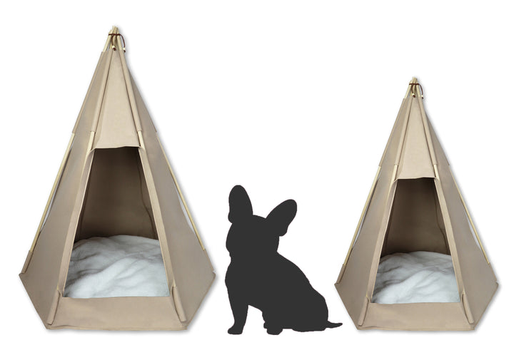 Haustier-Tipi  Filou large - Taupe (110x90x78cm)