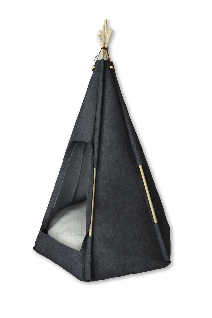 Haustier-Tipi  Filou large - Dunkelgrau (110x90x78cm)