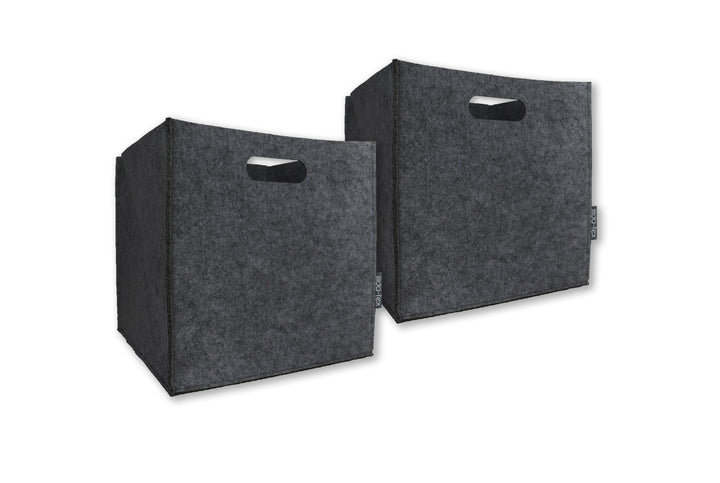 2er-Set Filzkorb Filou (rechteckig) - Dunkelgrau