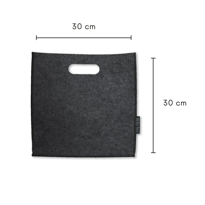 2er-Set Filzkorb Filou (rechteckig) - Dunkelgrau