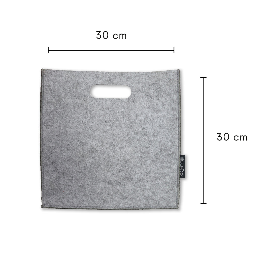 2er-Set Filzkorb Filou (rechteckig) - Hellgrau