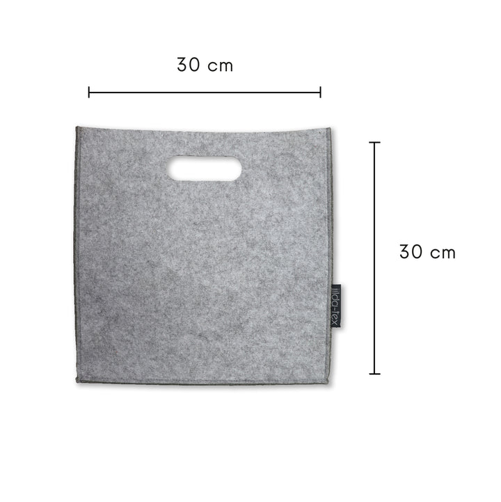 2er-Set Filzkorb Filou (rechteckig) - Hellgrau