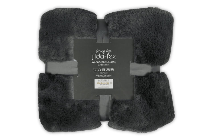 Wohn- Kuscheldecke Felloptik DELUXE