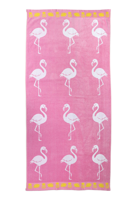 Strandtuch "Flamingo Tropical"