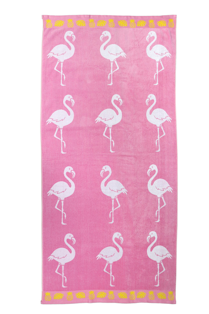 Strandtuch ""Flamingo Tropical""