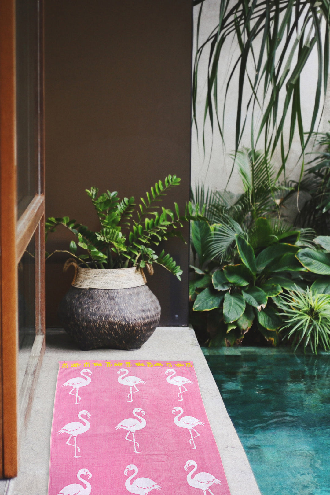 Strandtuch ""Flamingo Tropical""