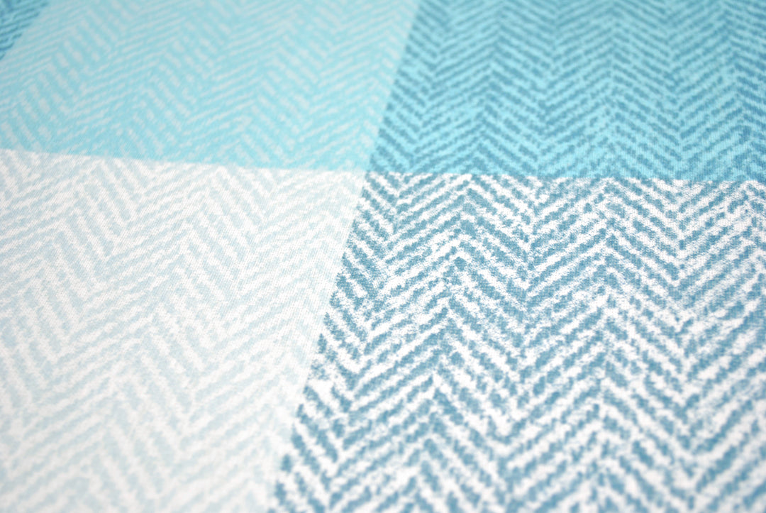 Bettwäsche - Biber - 100% Baumwolle 135x200 cm  "Classic squares - blue"