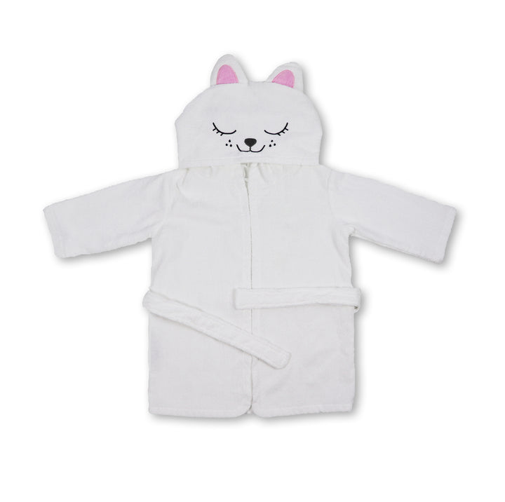 Bademantel Kinder - Happy Kitty White (M)