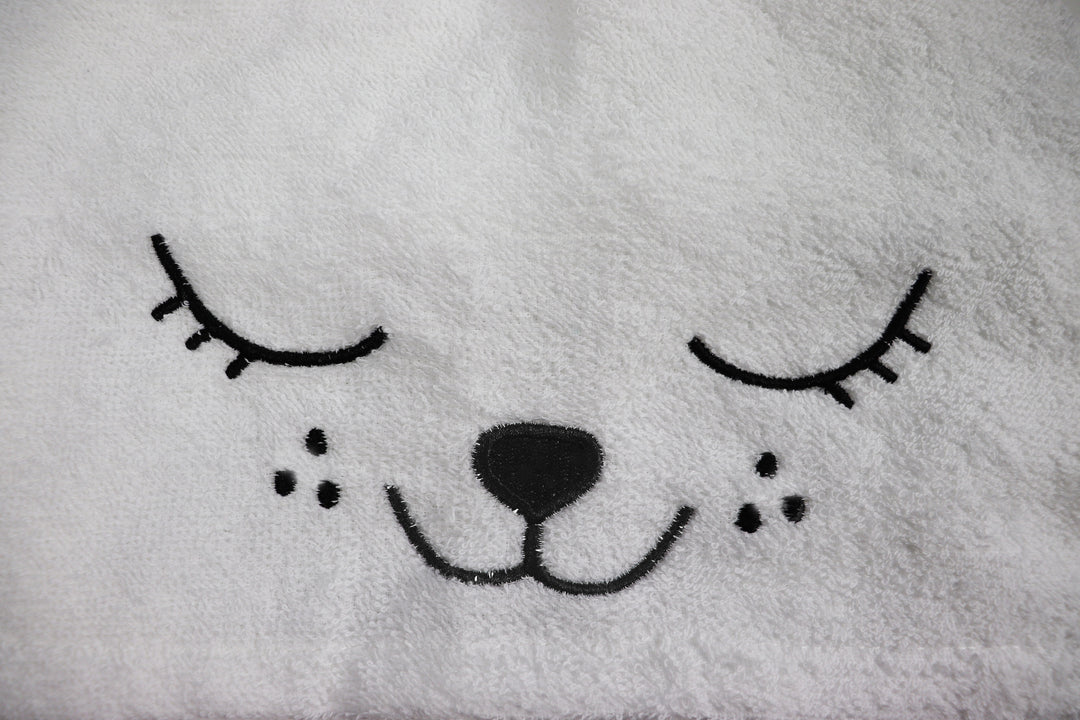 Bademantel Kinder - Happy Kitty White (M)