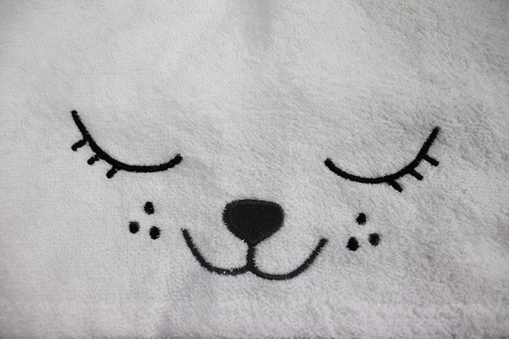 Bademantel Kinder - Happy Kitty White (M)