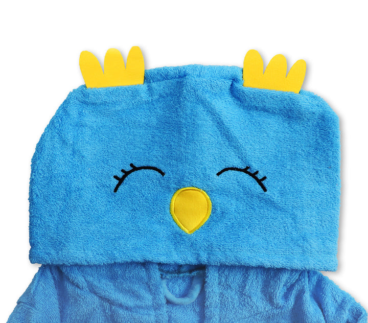 Bademantel Kinder - Happy Birdy Blue (M)