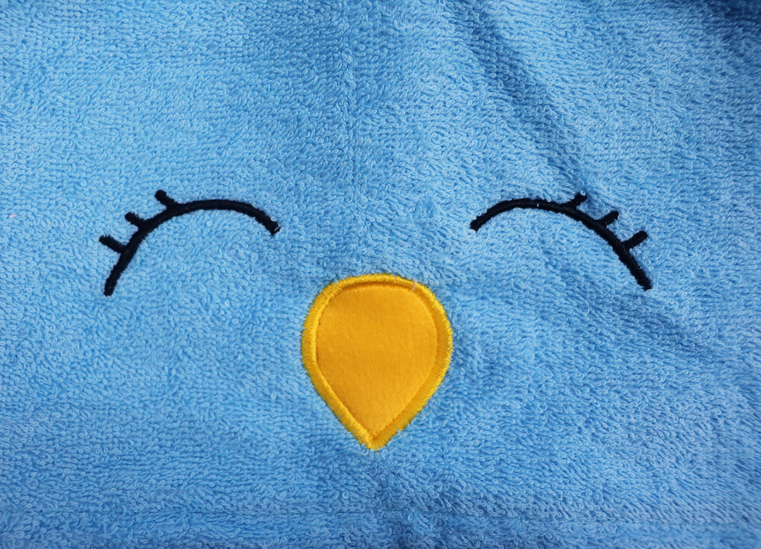 Bademantel Kinder - Happy Birdy Blue (M)