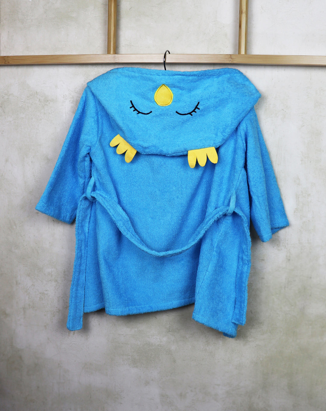 Bademantel Kinder - Happy Birdy Blue (M)