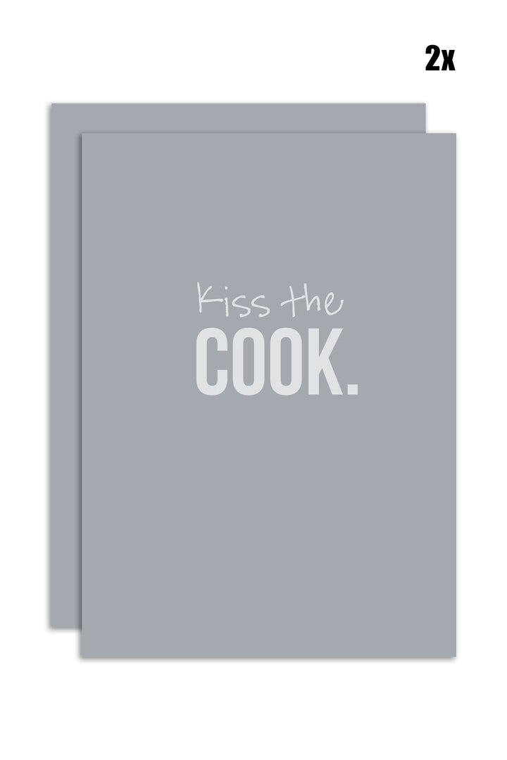 6er Geschirrtücher-Set "Kiss the Cook" (6x 50x70cm)