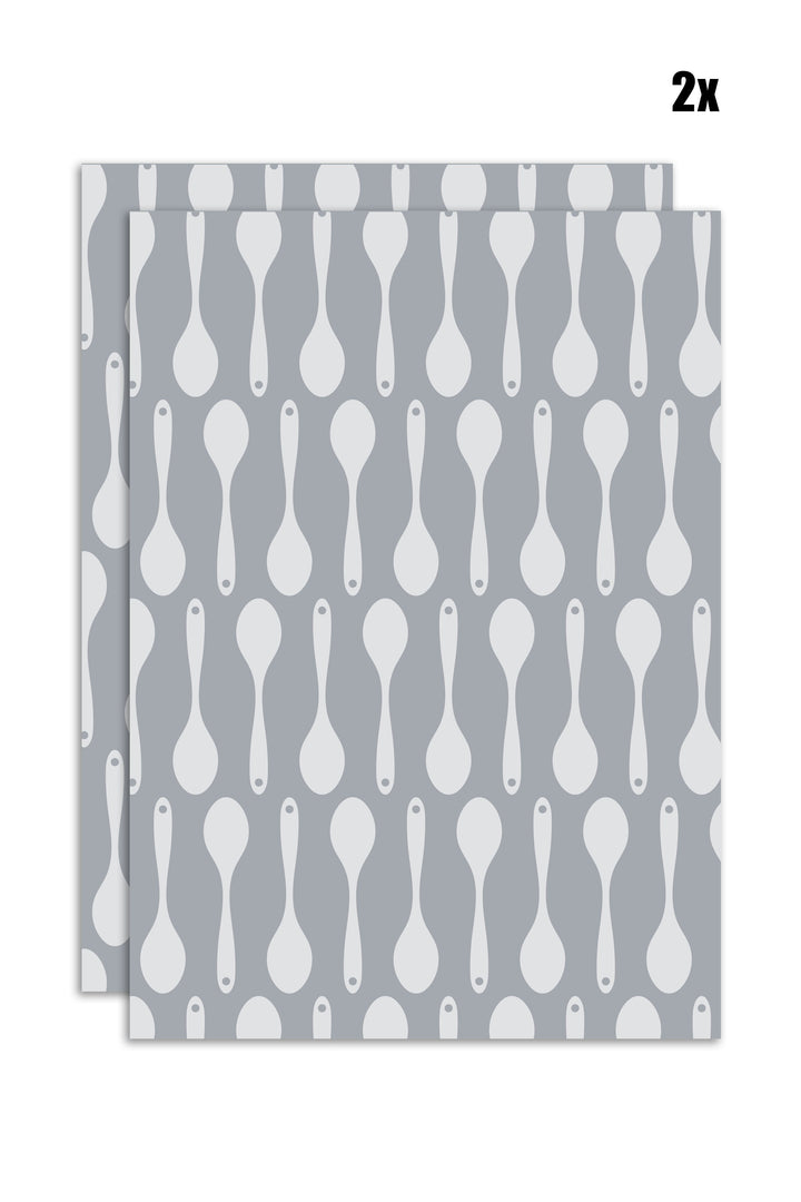 6er Geschirrtücher-Set "Kiss the Cook" (6x 50x70cm)