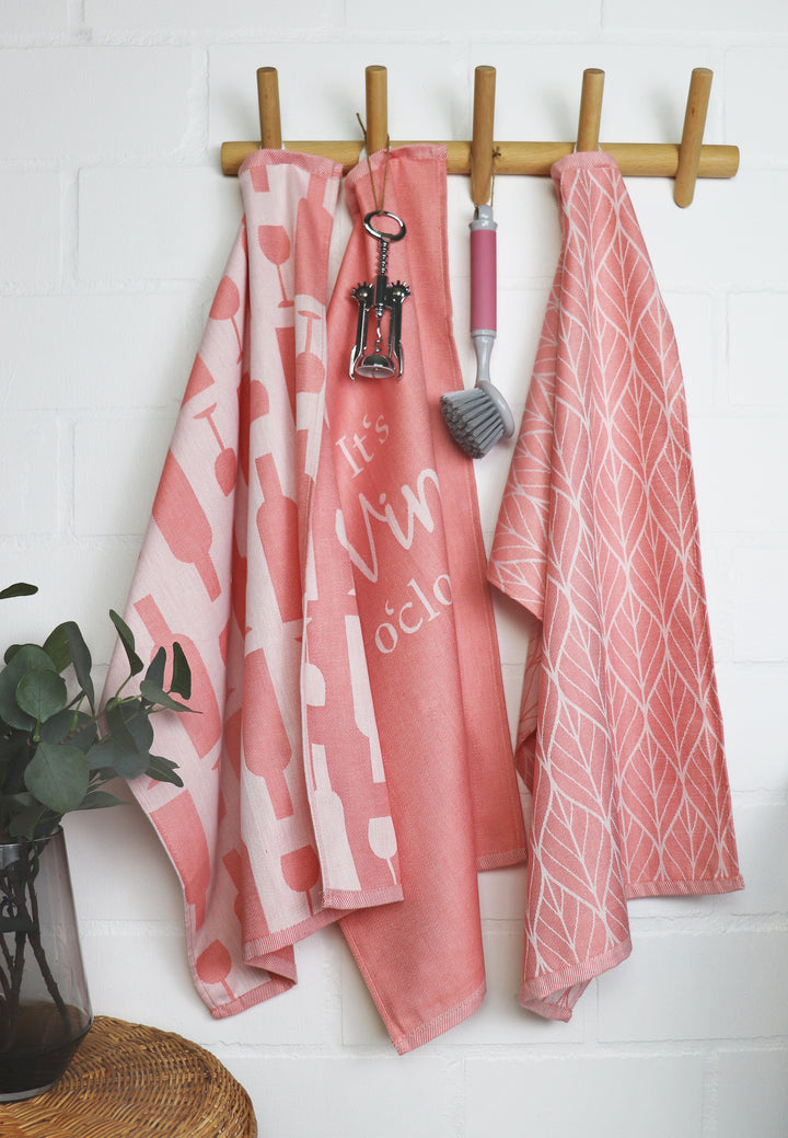 6er Geschirrtücher-Set "Wine o´clock" (6x 50x70cm)