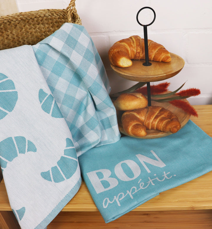 6er Geschirrtücher-Set "Bon Appetit" (6x 50x70cm)